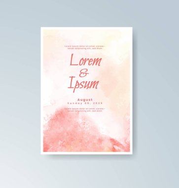 Suluboya düğün davetiyesi