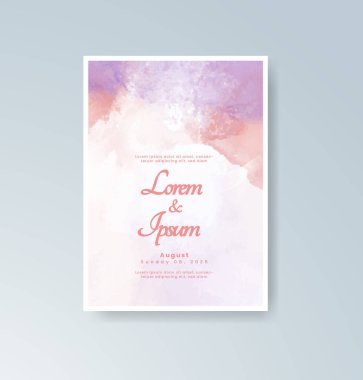 Suluboya düğün davetiyesi