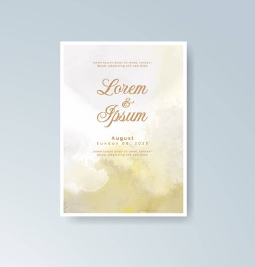 Suluboya düğün davetiyesi