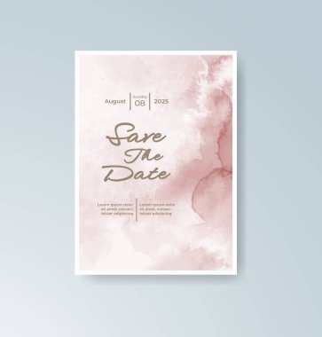 Suluboya düğün davetiyesi