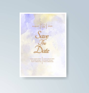 Suluboya düğün davetiyesi