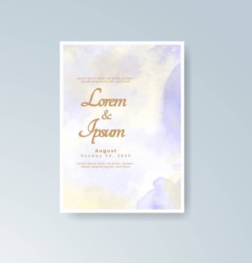 Suluboya düğün davetiyesi