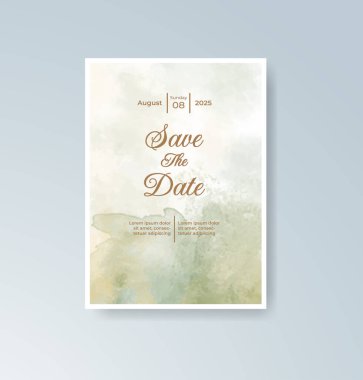 Suluboya düğün davetiyesi