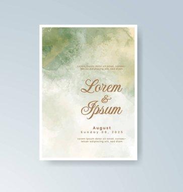 Suluboya düğün davetiyesi