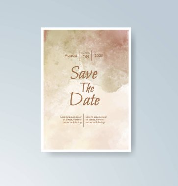 Suluboya düğün davetiyesi