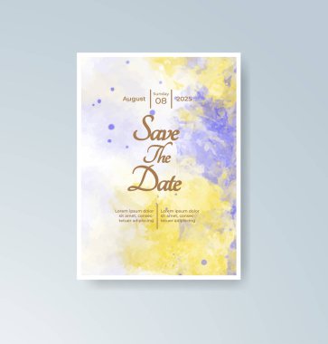 Suluboya düğün davetiyesi