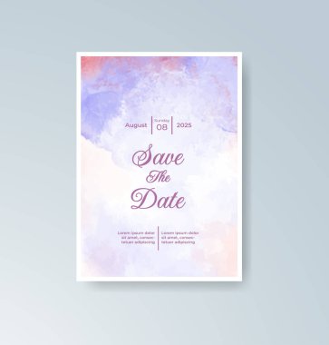 Suluboya düğün davetiyesi