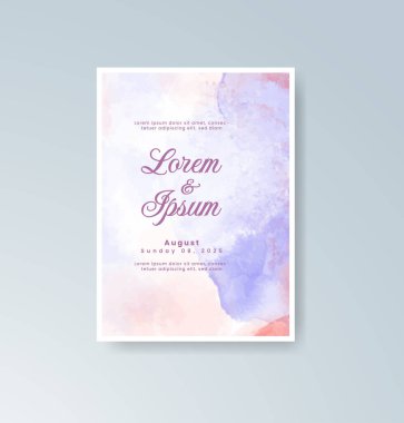 Suluboya düğün davetiyesi