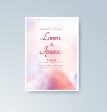 Suluboya düğün davetiyesi