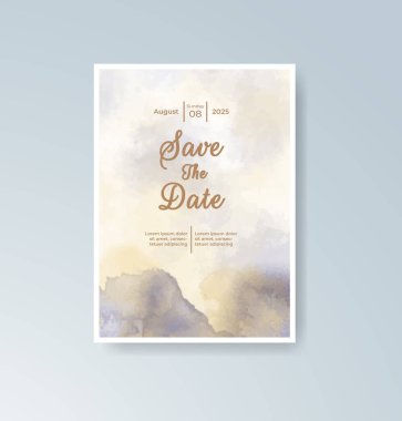 Suluboya düğün davetiyesi