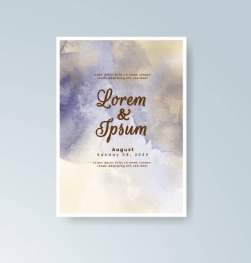 Suluboya düğün davetiyesi