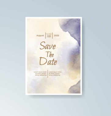 Suluboya düğün davetiyesi