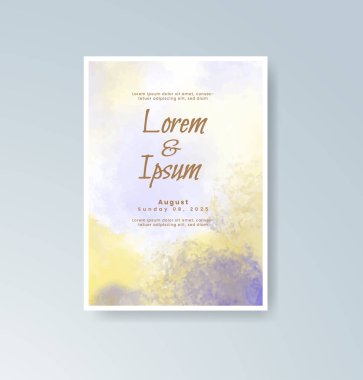 Suluboya düğün davetiyesi