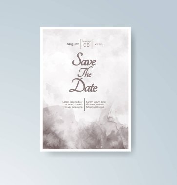 Suluboya düğün davetiyesi