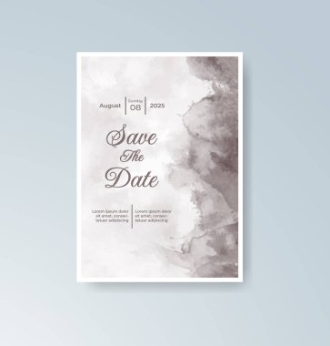 Suluboya düğün davetiyesi