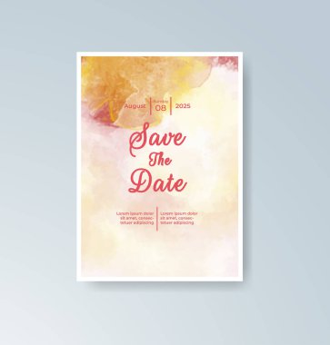 Suluboya düğün davetiyesi