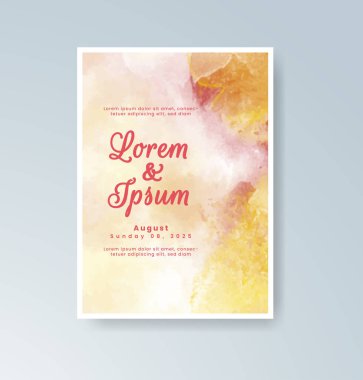 Suluboya düğün davetiyesi