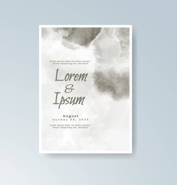 Suluboya düğün davetiyesi