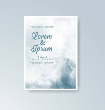 Suluboya düğün davetiyesi