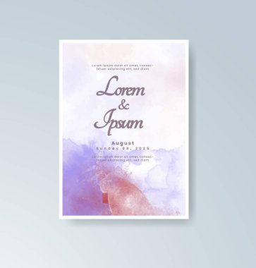 Suluboya düğün davetiyesi