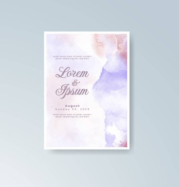 Suluboya düğün davetiyesi