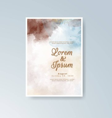 Suluboya düğün davetiyesi