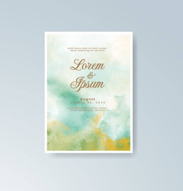 Suluboya düğün davetiyesi