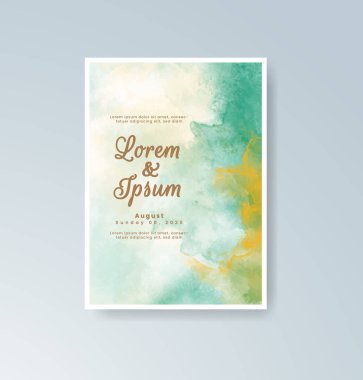 Suluboya düğün davetiyesi