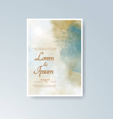 Suluboya düğün davetiyesi