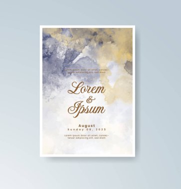 Suluboya düğün davetiyesi