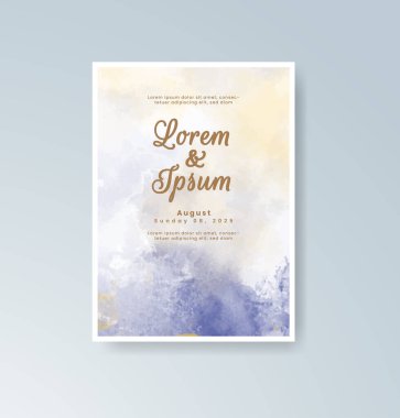 Suluboya düğün davetiyesi