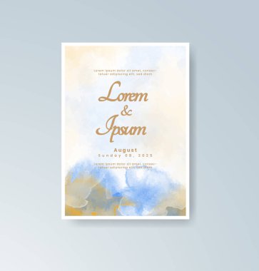 Suluboya düğün davetiyesi