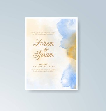 Suluboya düğün davetiyesi