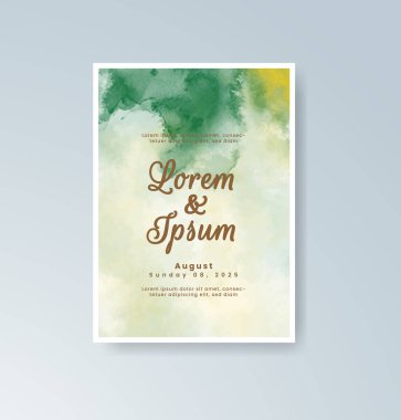 Suluboya düğün davetiyesi