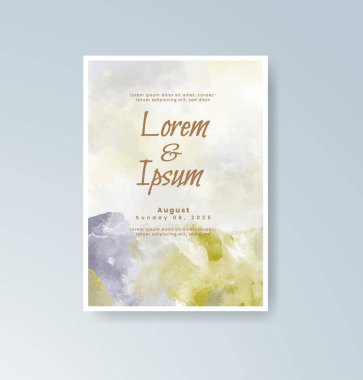 Suluboya düğün davetiyesi