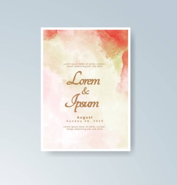 Suluboya düğün davetiyesi