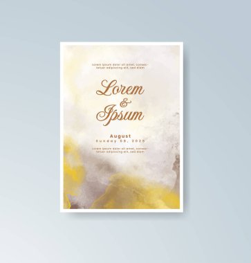 Suluboya düğün davetiyesi