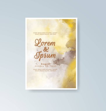 Suluboya düğün davetiyesi