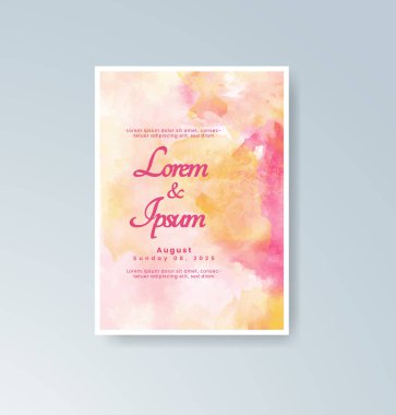 Suluboya düğün davetiyesi