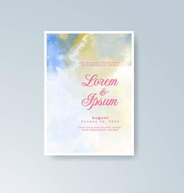 Suluboya düğün davetiyesi