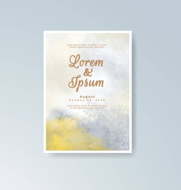 Suluboya düğün davetiyesi