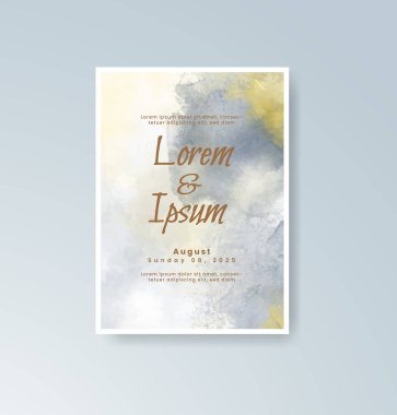 Suluboya düğün davetiyesi