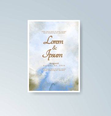 Suluboya düğün davetiyesi