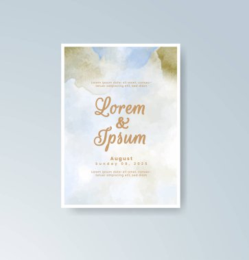 Suluboya düğün davetiyesi