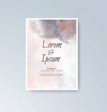 Suluboya düğün davetiyesi