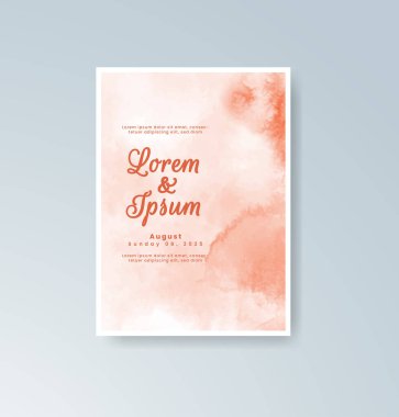 Suluboya düğün davetiyesi