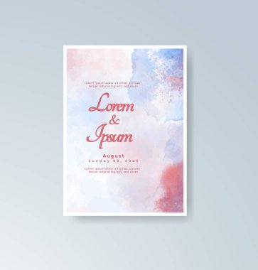 Suluboya düğün davetiyesi