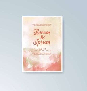 Suluboya düğün davetiyesi