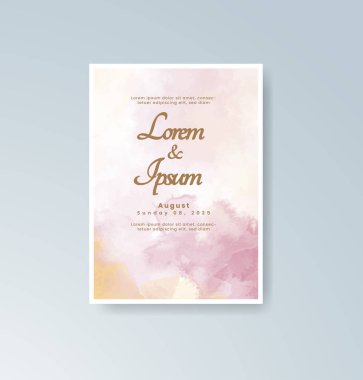 Suluboya düğün davetiyesi