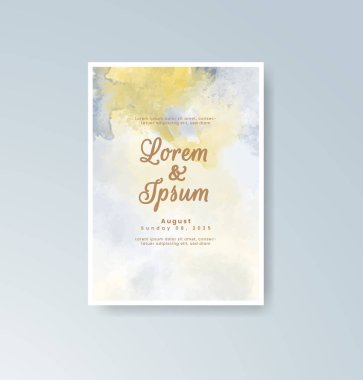 Suluboya düğün davetiyesi